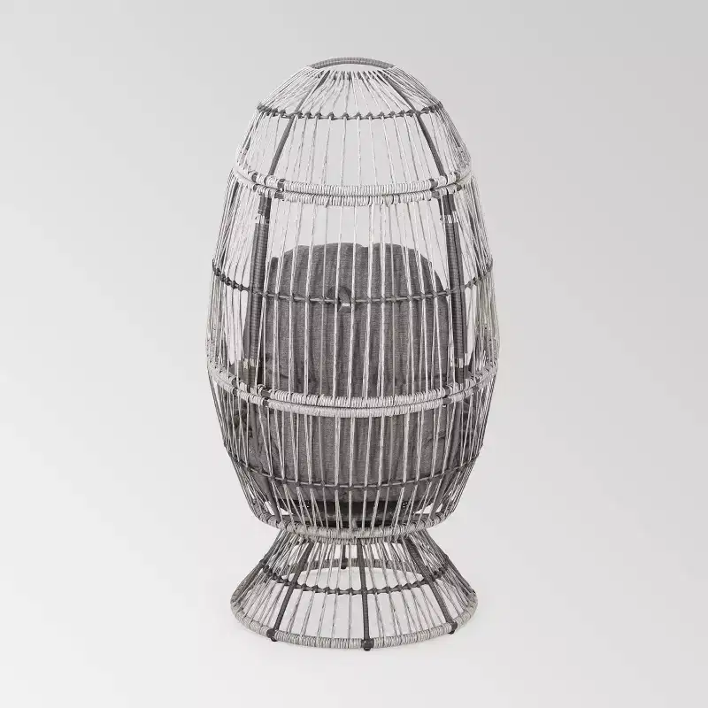 Pintan Wicker Swivel Egg Chair - Christopher Knight Home