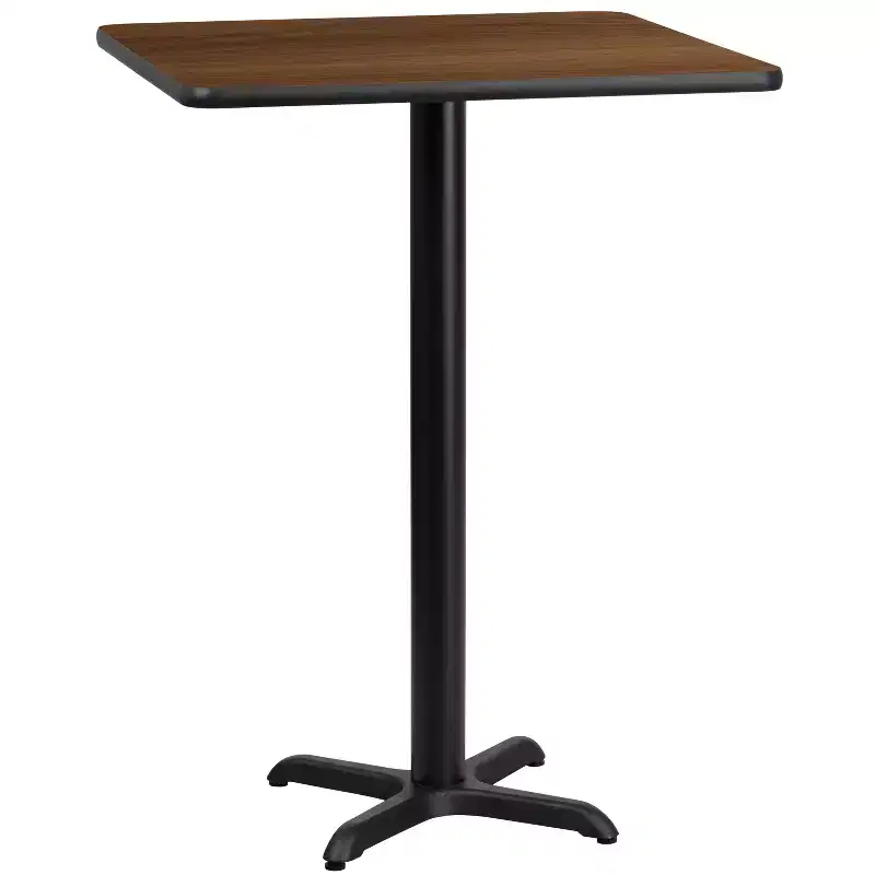 Flash Furniture 30'' Square Laminate Table Top with 22'' x 22'' Bar Height Table Base