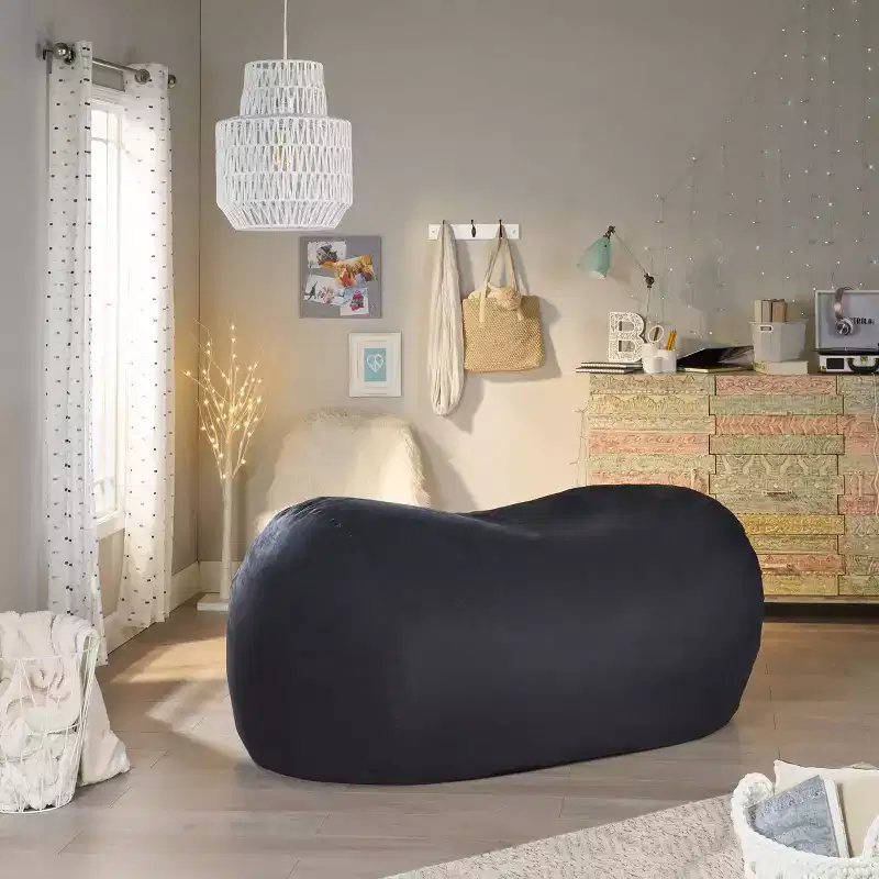 8' Larson Faux Suede Lounger Beanbag - Christopher Knight Home