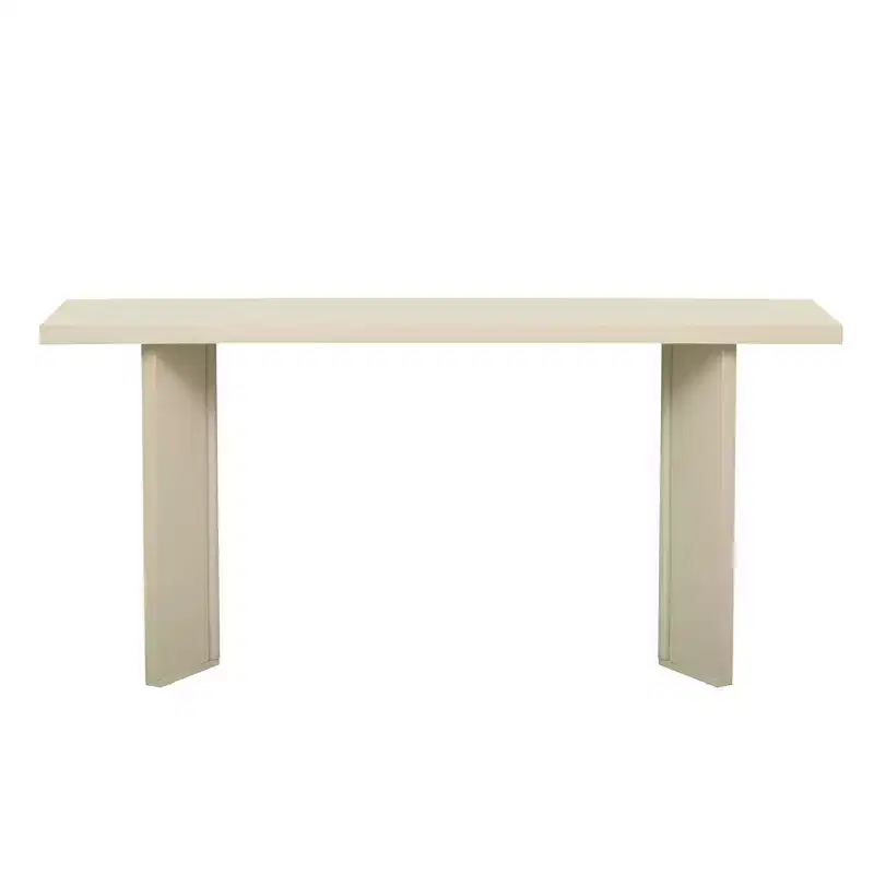 Minimalist Wood Console Table with Geometric Legs, Farmhouse Wood Entryway Table for Living Room and Entryway