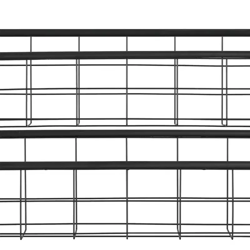 2-Tier Metal Frame Freestanding Bookshelf & Magazine Rack for Small Spaces