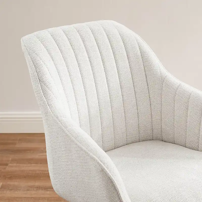 Art Leon Set of 2 Mid-century Swivel Dining Chairs with Wood Legs