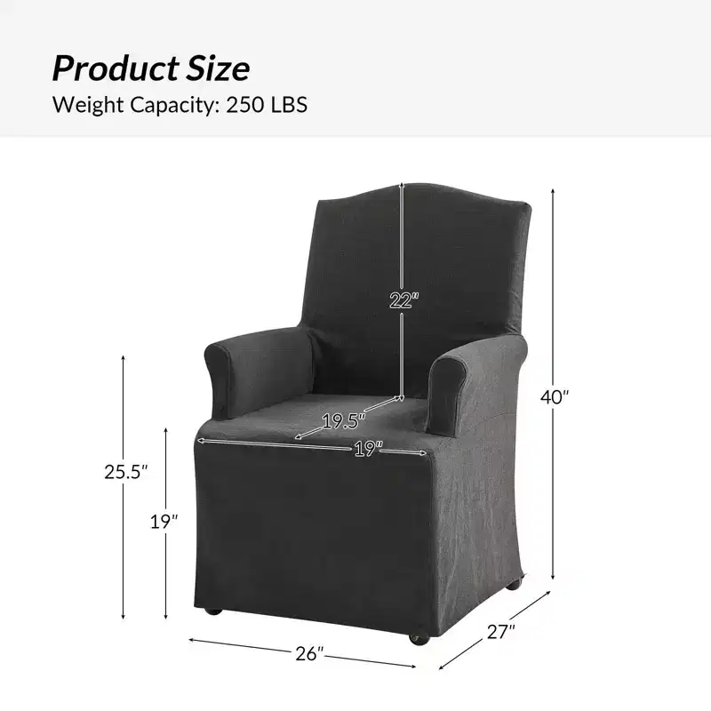 Arnold dining chair Set of 4 roll arms|ARTFUL LIVING DESIGN