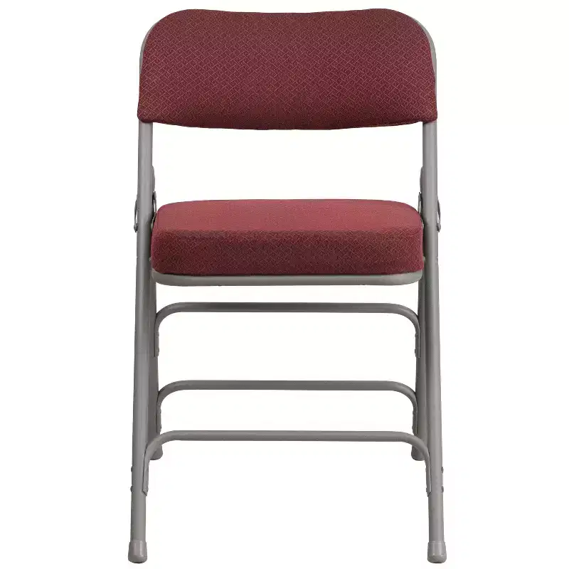 Flash Furniture 2 Pack HERCULES Series Premium Curved Triple Braced & Hinged Fabric Upholstered Metal Folding Chair