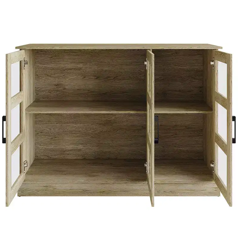 Modern Wood Sideboard Buffet Cabinet with Storage Doors for Dining Room