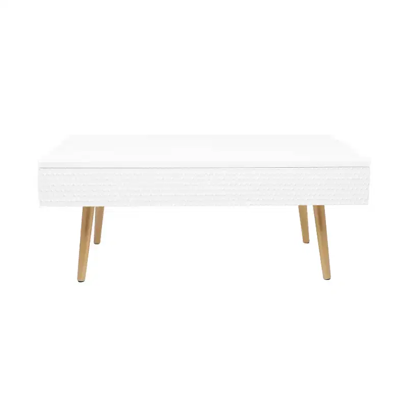 Contemporary Wood Coffee Table White - Olivia & May