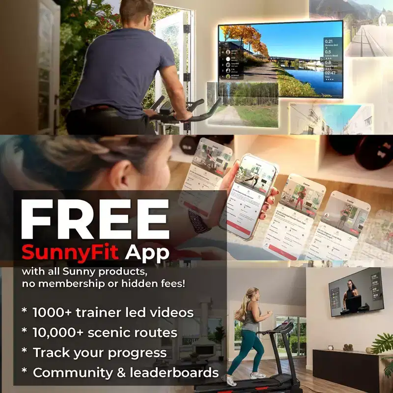 Sunny Health & Fitness Interactive Slim Electric Treadmill