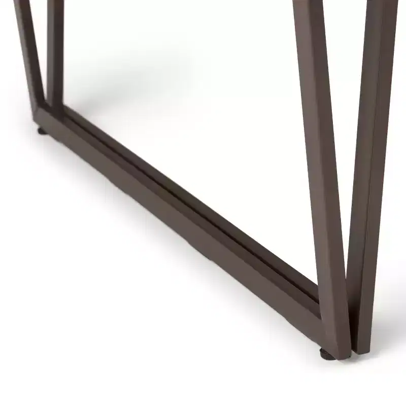 66" Travis Solid Wood Desk with Keyboard Tray, Metal Base - WyndenHall