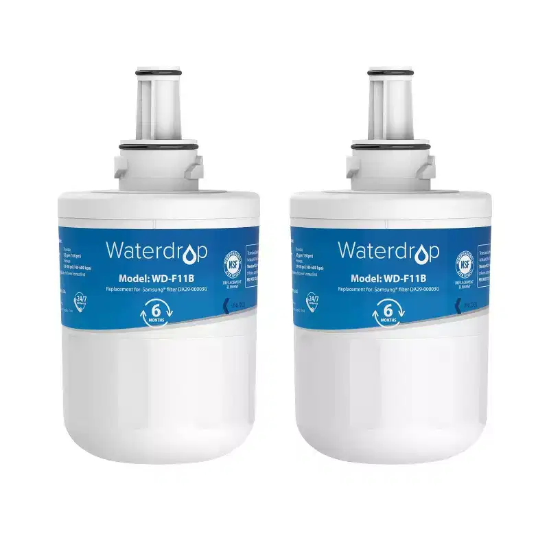 Waterdrop DA29-00003G Refrigerator Water Filter, Replacement for Samsung, DA29-00003B, DA29-00003A, HAFCU1,NSF 42 and 372 certified, 2 Filters
