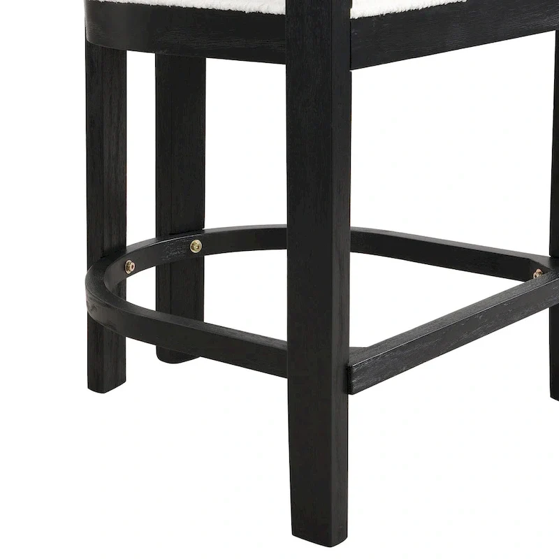 Netia 5-Piece Counter-Height Bar Set with Boucle Upholstered Chairs and Metal Table Base by Christopher Knight Home