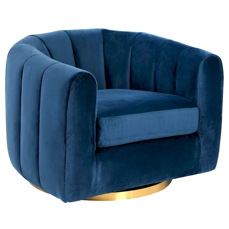 Cardiff Mid Century Modern Comfy Swivel Accent Chair
