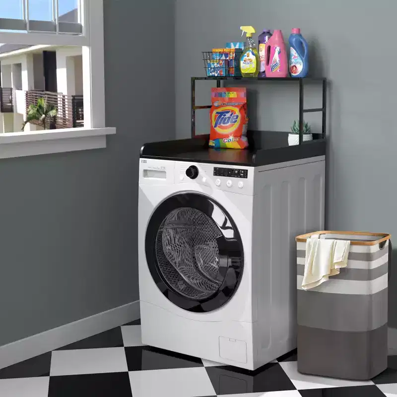 GDLF Washer Dryer Countertop Laundry Guard with Laundry Room Shelf for Single Washer/Dryer