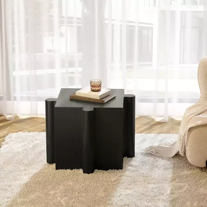 MAYEERTY 1 Pack Modular Puzzle Side Table, MGO Artistic End Table for Indoor Outdoor Living Room, Patio