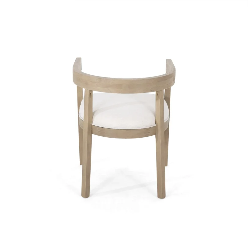 Ladieu Fabric and Wood Tub Dining Chairs Set of 2by Christopher Knight Home