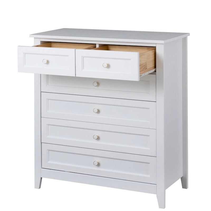 Wood spray-painted drawer dresser