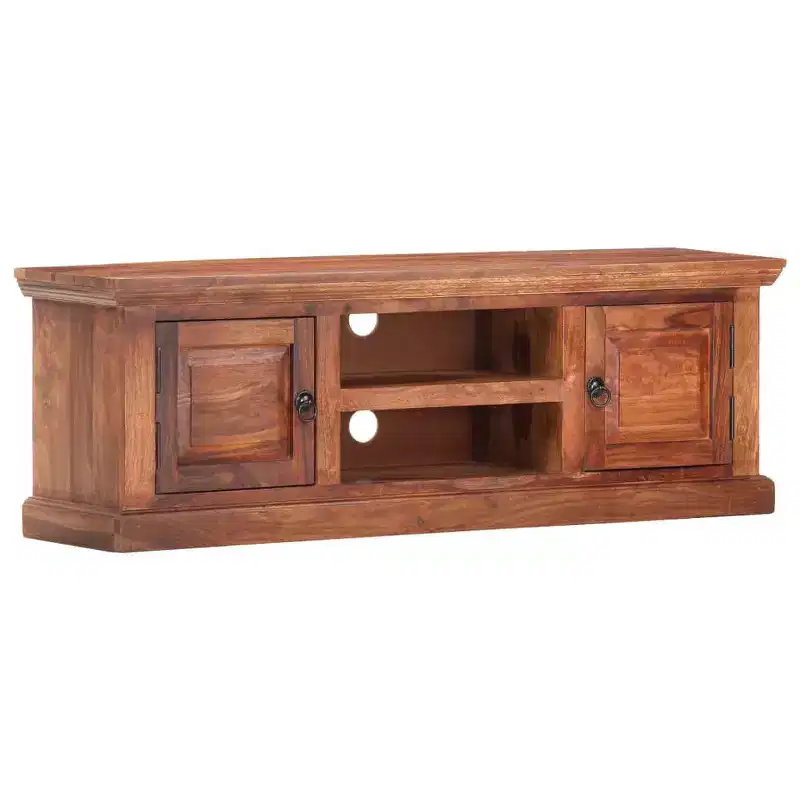 vidaXL TV Cabinet Light Brown Solid Sheesham Wood 47.2x11.8x15.7 in