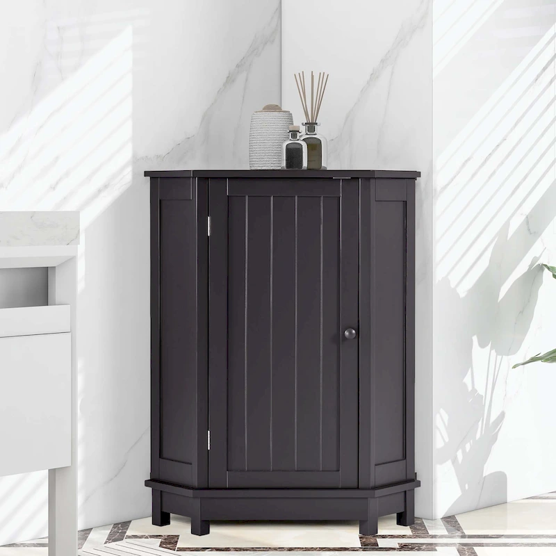 Triangle Corner Bathroom Cabinet with Shelf
