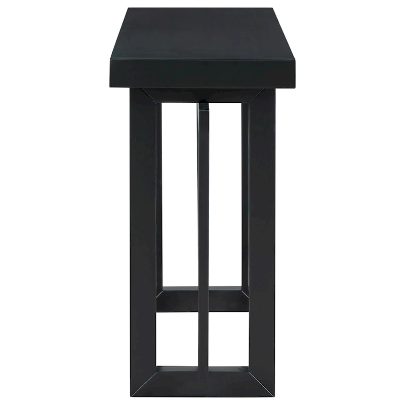 Console Table with Industrial-inspired Concrete Wood Top