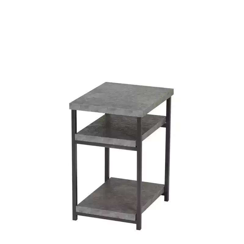 Household Essentials Jamestown Rectangular End Table Gray