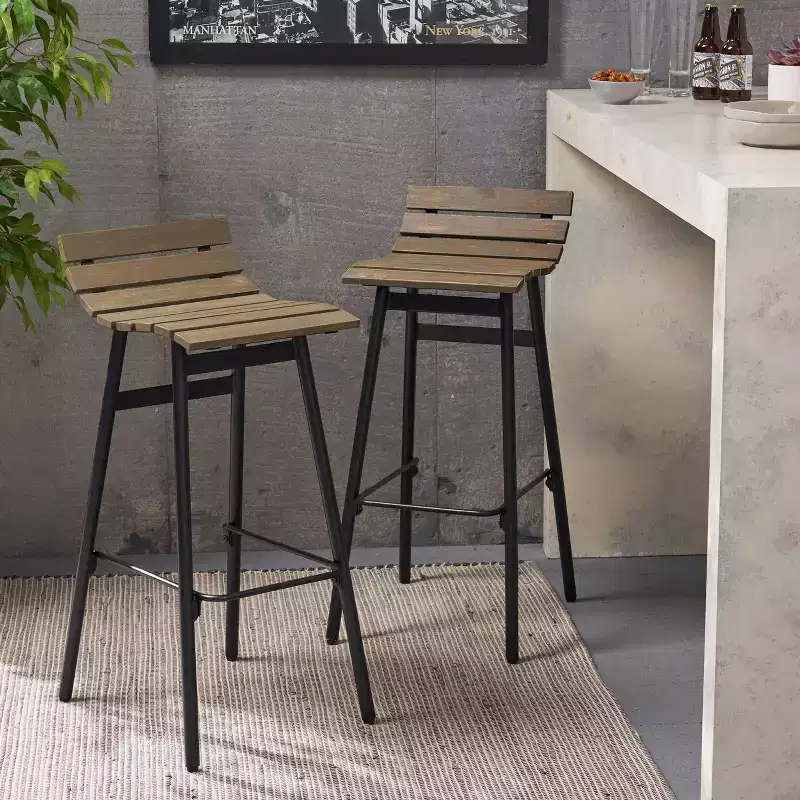 Set of 2 Pepperwood Wooden Barstool - Christopher Knight Home