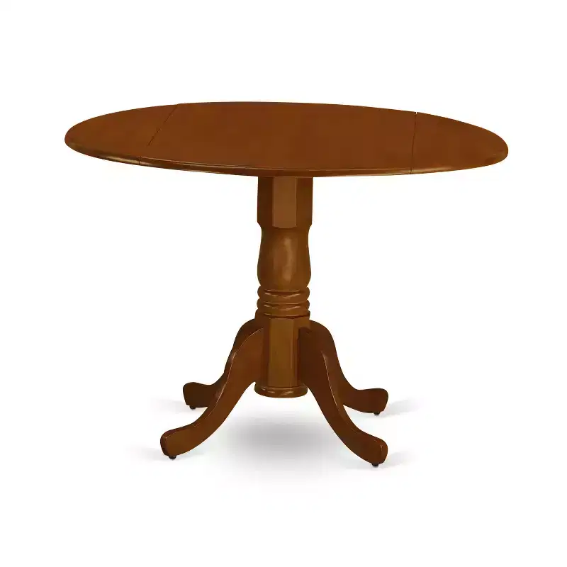 Round Dining Table - 3 Piece Kitchen Table & Chair, 42 Inch, Black Cherry Finish