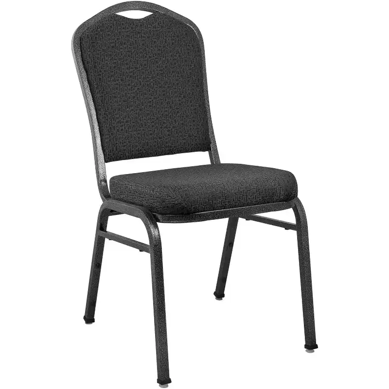 Premium Crown Back Banquet Chair with Burgundy Fabric & Silver Frame