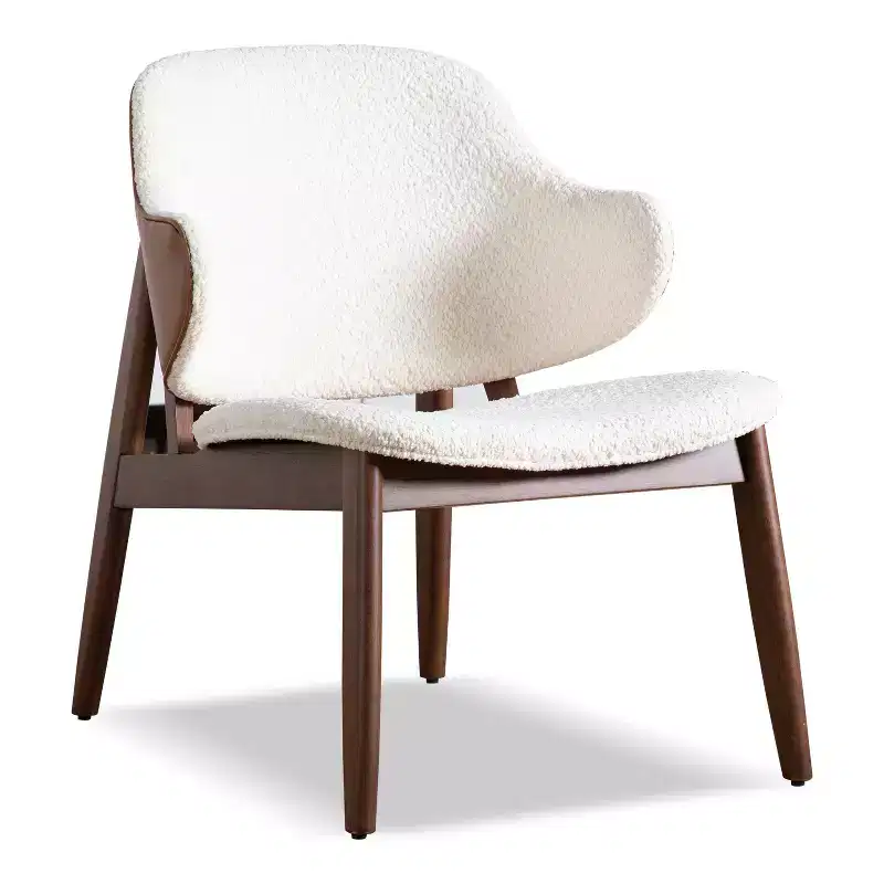 HOMES: Inside + Out 2pc Creekside Mid-Century Modern Accent Table Set with Chair Walnut