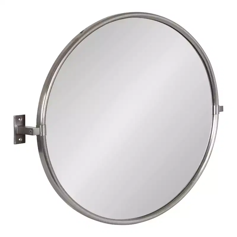 Kate and Laurel Taurus Pivot Wall Mirror, 26x24, Silver