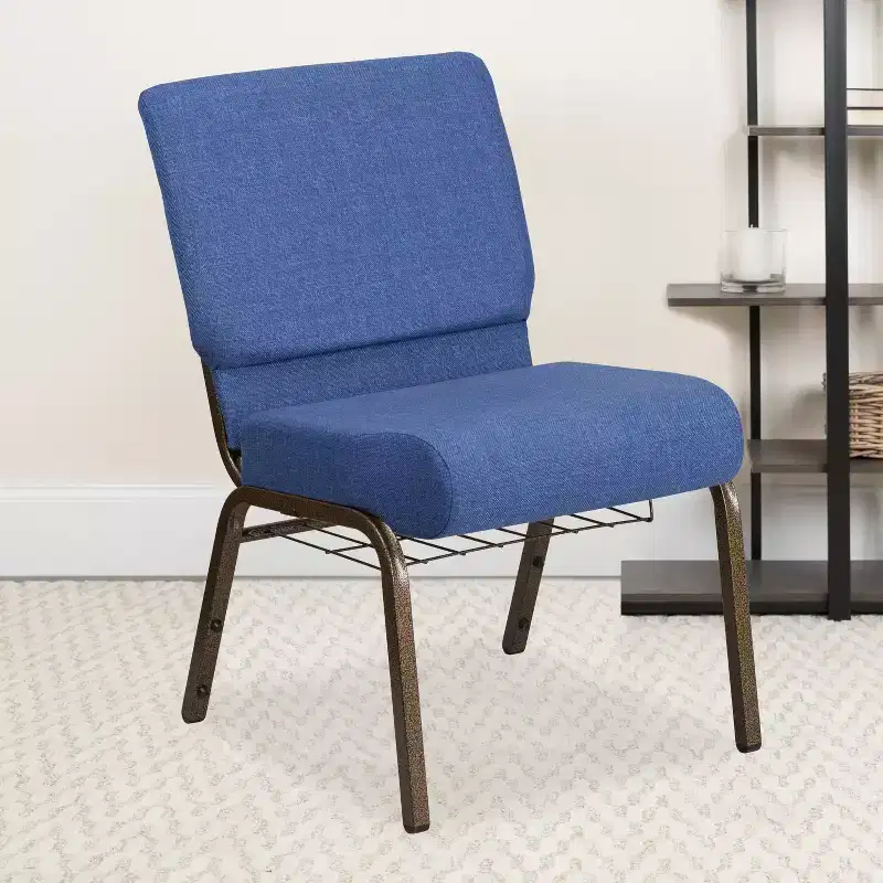 Flash Furniture HERCULES Series 21''W Church Chair with Book Rack