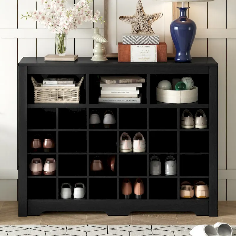 24-Cubby Shoe Storage Console