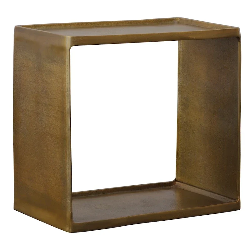 Uttermost Derwent Antique Brass Side Table - 20W x 19H x 12D