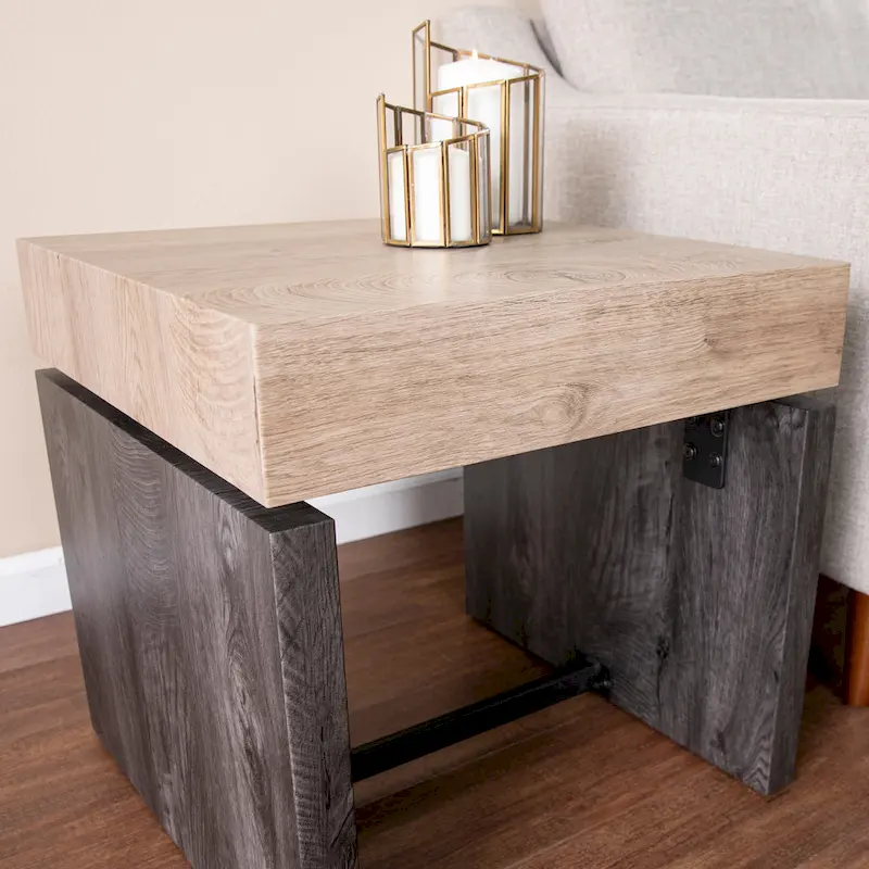 SEI Furniture Hedgefield Duo-Tone Side Table