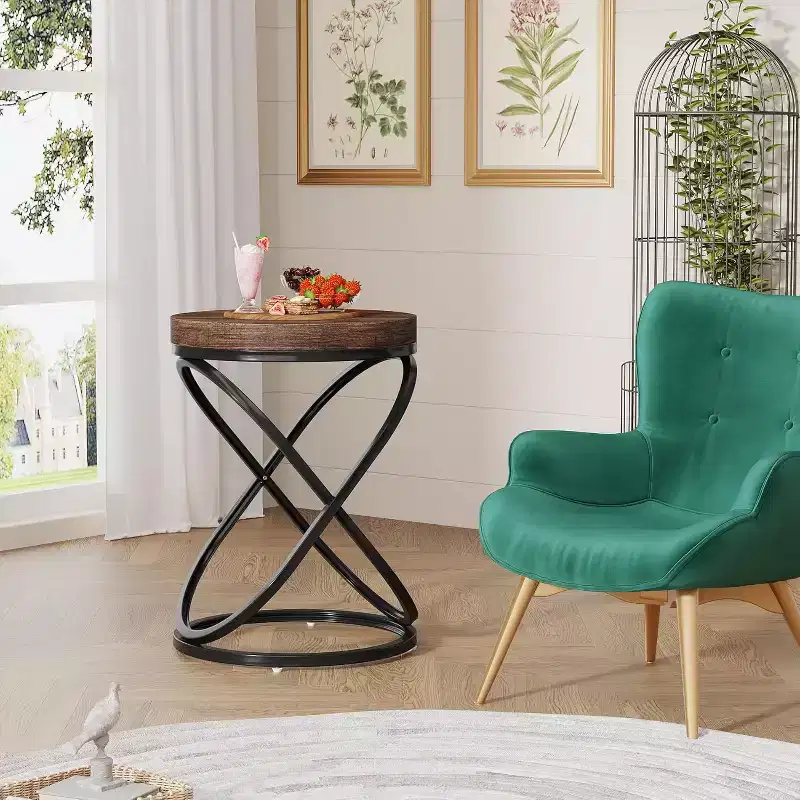 Lantine 26 Inches Round End Tables