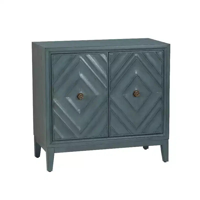 Powell 2 Doors Jaylan Diamond Cabinet Blue