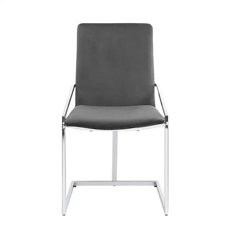 20 Zlatan Accent Chair: Chrome Metal Frame & Luxurious Velvet - Acme Furniture