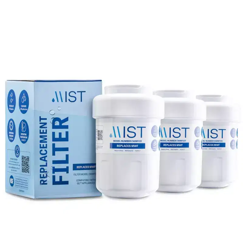 Mist MWF Replacement for GE MWF Smartwater, MWFA, MWFP, GWF, GWFA, Kenmore 999146, 9991, 469991 Refrigerator Water Filter (3pk)