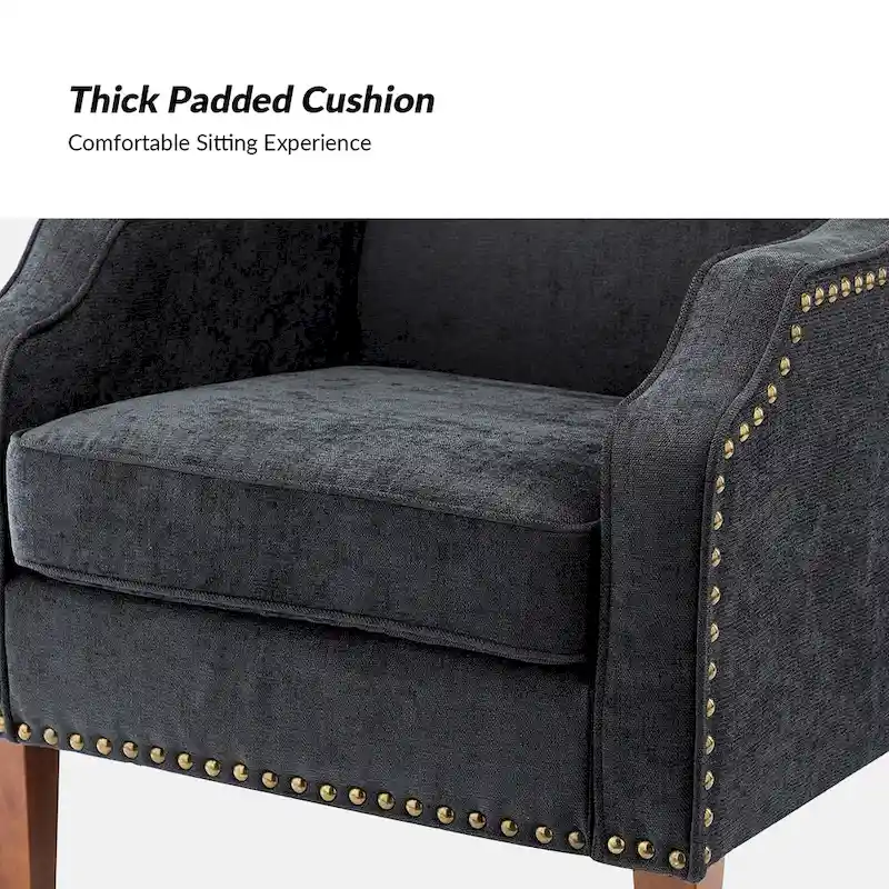 Lucretius Armchair with Nailhead Trim Set of 2 by HULALA HOME