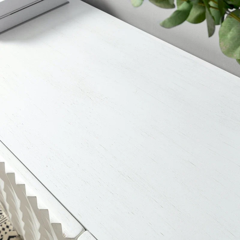 Modern Carved Geometric Patterns Sideboard