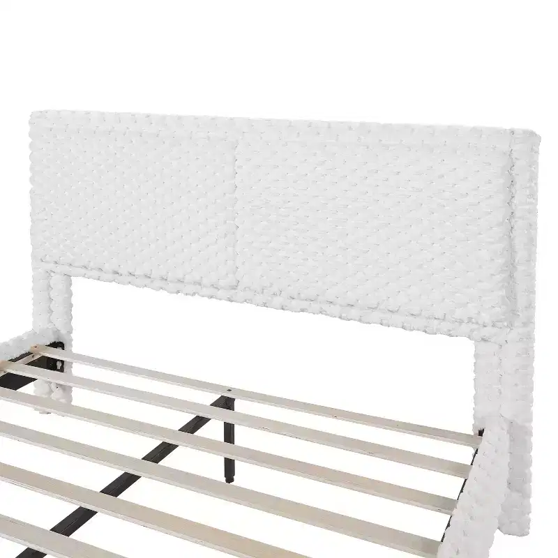 Christopher Knight Home Cassandra Modern Plush Upholstered Bed with Headboard