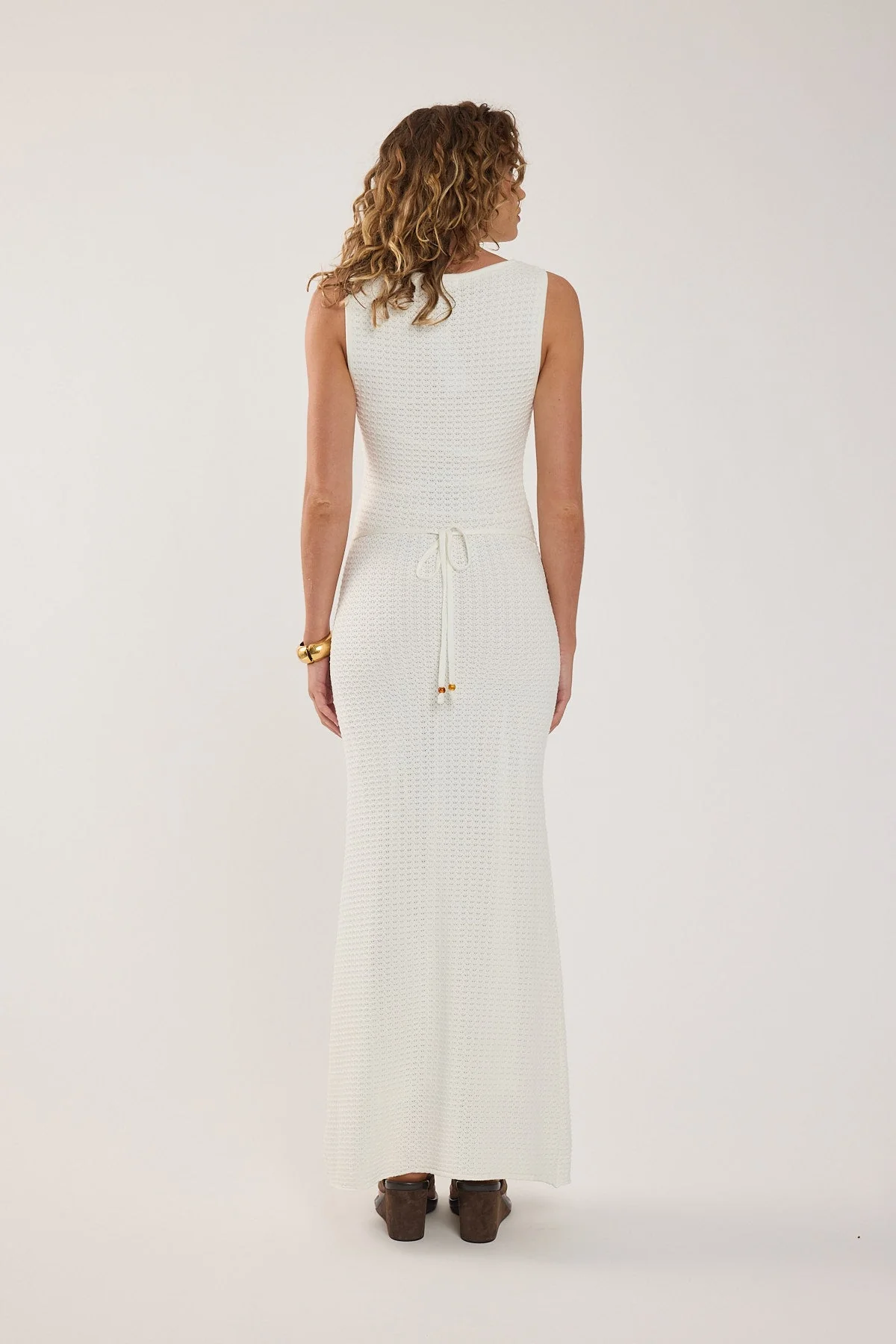 Crochet Maxi Dress White