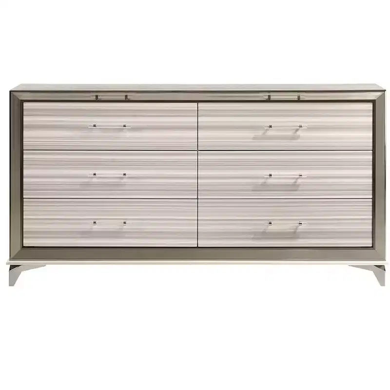 HomeStock 20.87 in.H MDF Horizontal Dressers with 3 - Drawers in White Finish