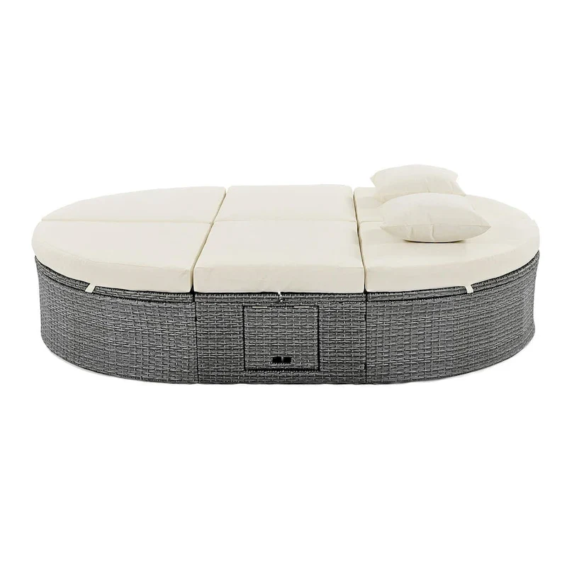 Patio 2-Person Daybed with Cushions and Pillows