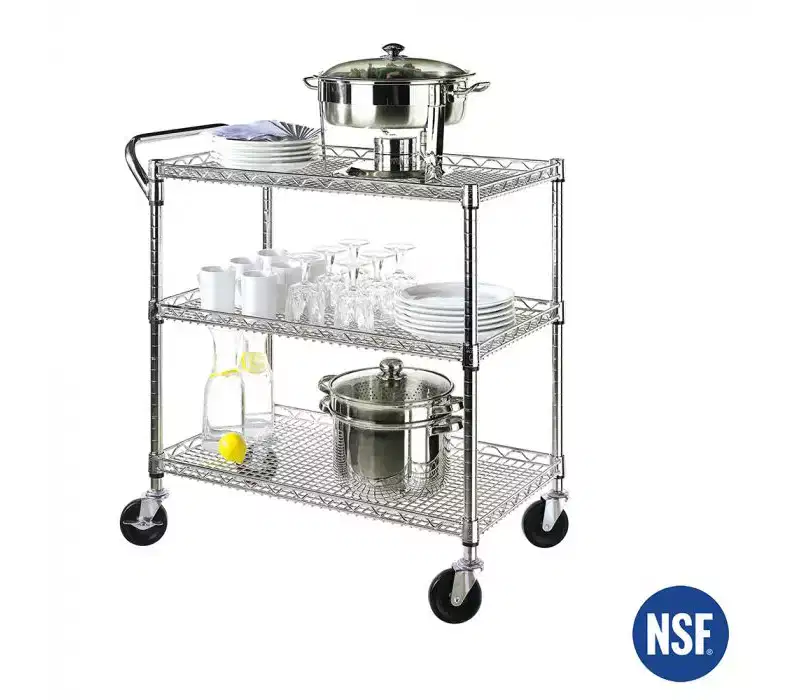 NSF Commercial Heavy Duty Rolling Utility Cart – Heavy Duty Steel