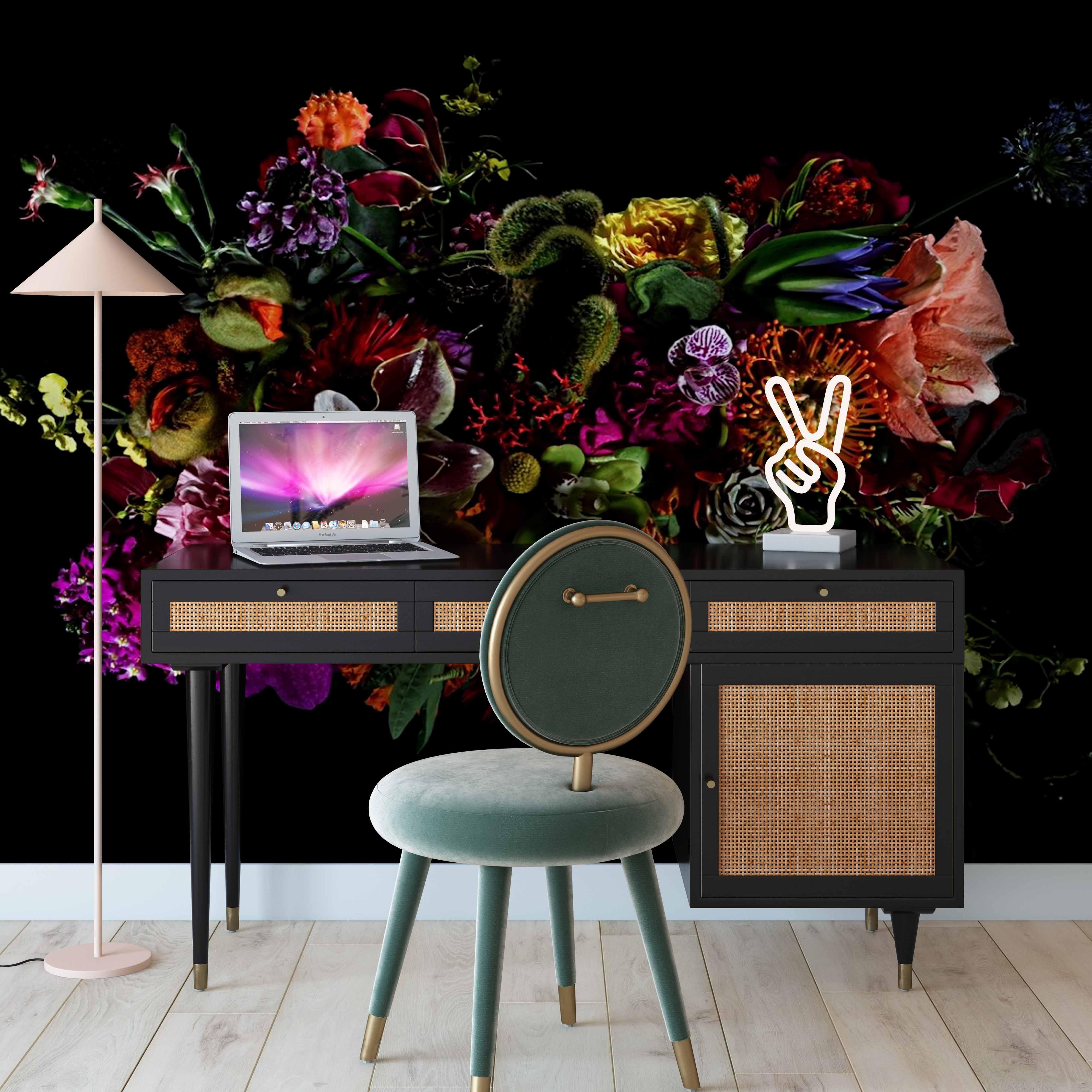 60 Cane 3-Drawer Desk With Storage