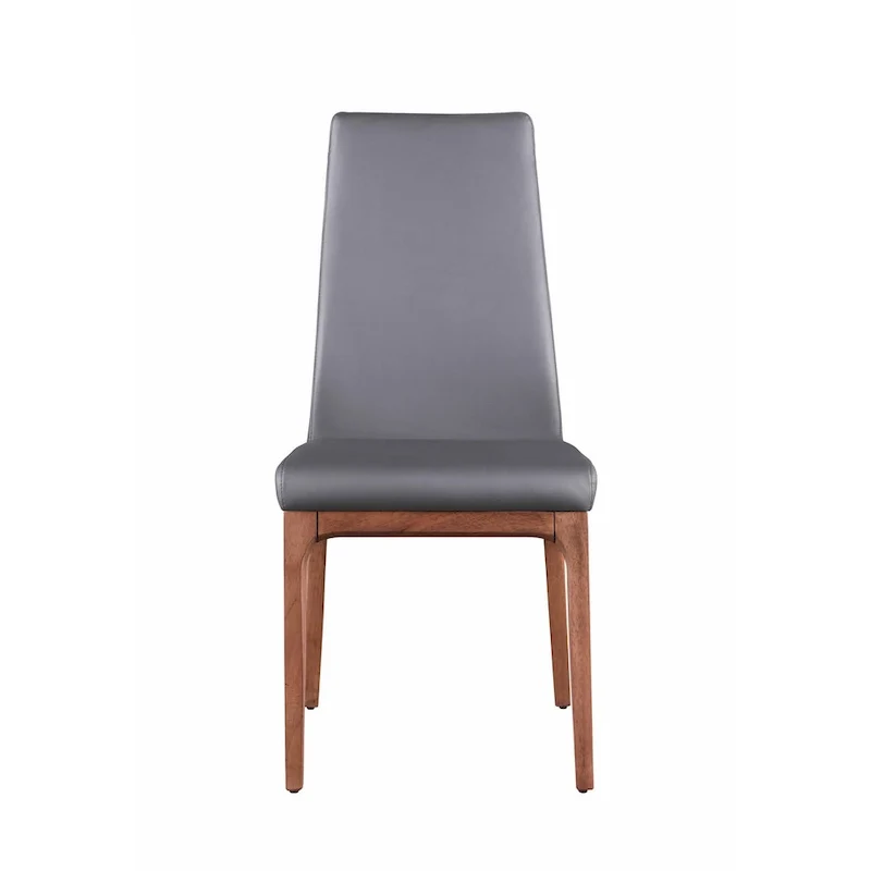 Somette Modern Contour Back Side Chair with Wood Base, Set of 2