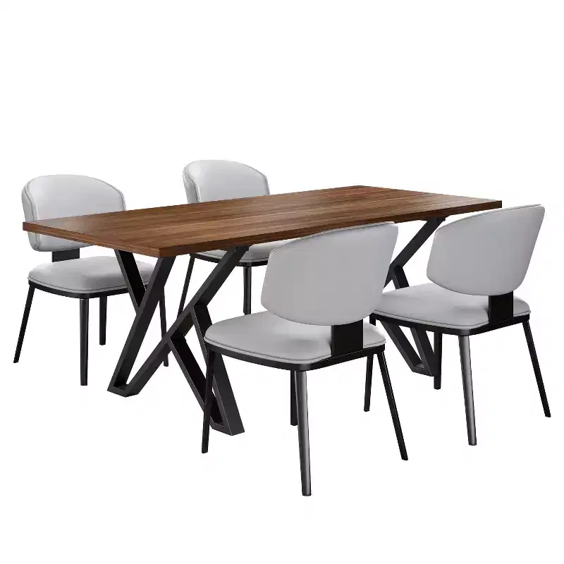 Christopher Knight Home Carrie 5 Pieces Modern Faux Leather and Metal Dining Set
