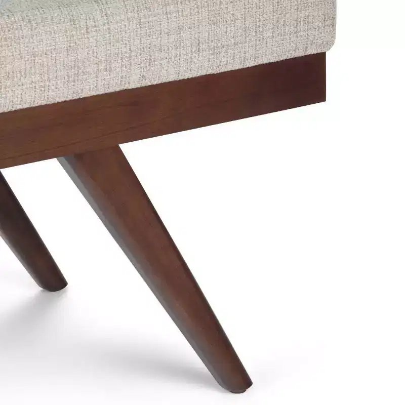 48 Nadine Mid Century Ottoman Bench Faux Air Leather - Wyndenhall