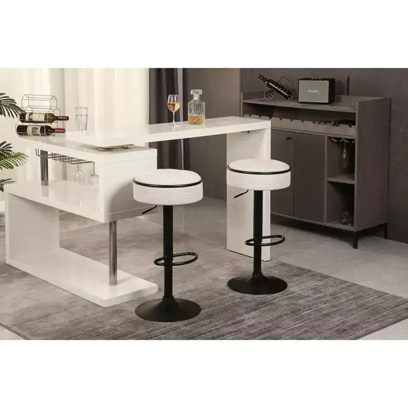 MAYEERTY Reversible L-Shaped Desk with 3 Drawers & Open Shelves, 53 Home Office Computer Desk