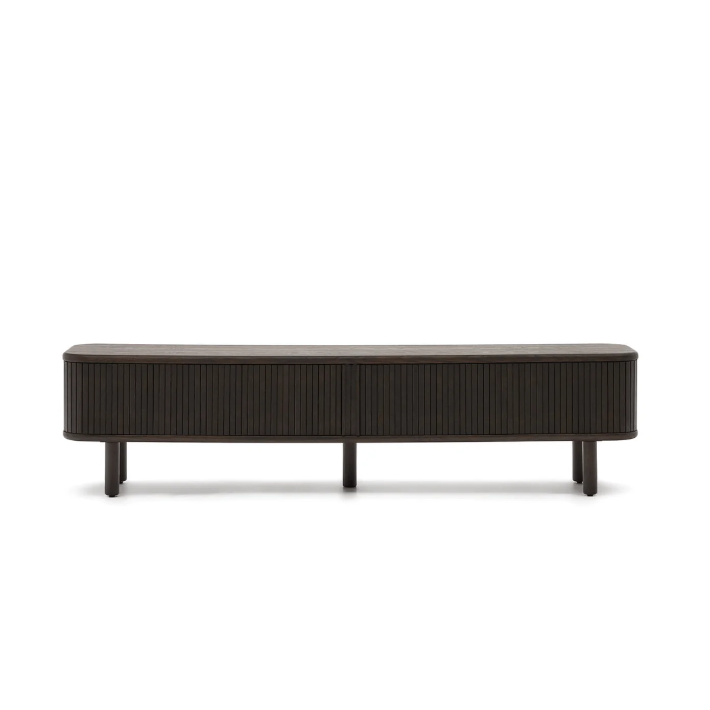 Mid-Century Brown Ash Entertainment Cabinet for Living Room