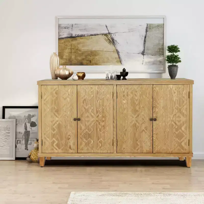 59'' Storage Console Cabinet with 4 Doors